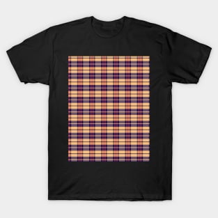 Sunset and Sunrise Aesthetic Daviana 2 Hand Drawn Textured Plaid Pattern T-Shirt